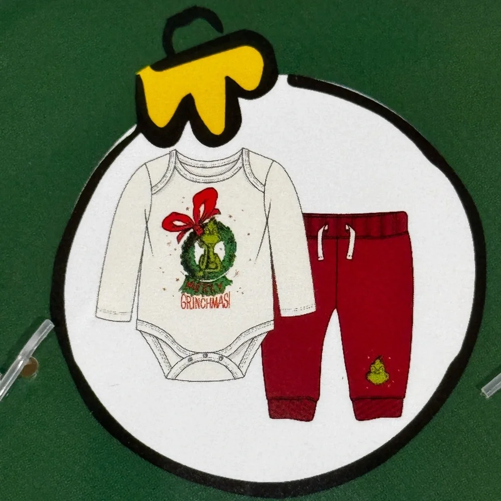 NWT baby Grinch Christmas holiday Grinchmas set
